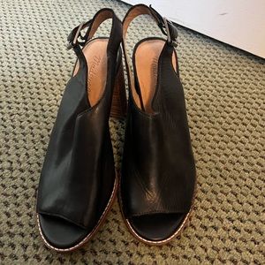 Madewell peep toe heels